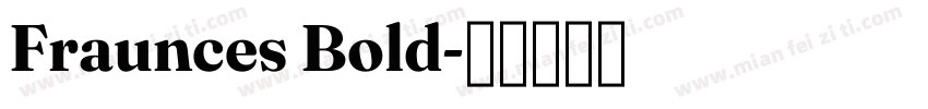 Fraunces Bold字体转换